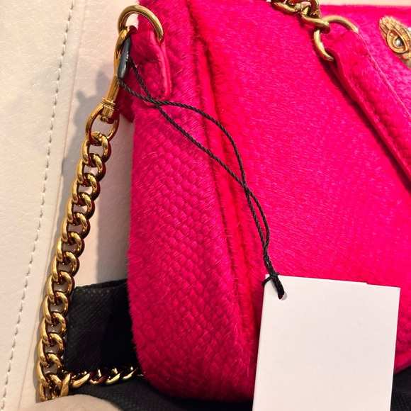 Kurt Geiger Fuchsia Calfhair & Leather Puffy 2 Way Crossbody Bag NWT W/ Dustbag - Picture 5 of 16